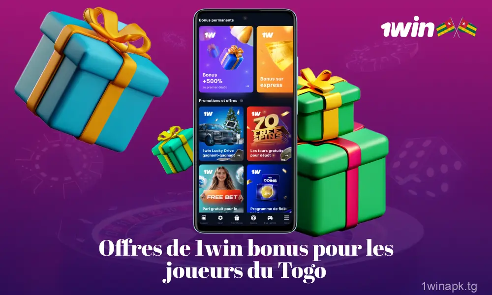 Ouvrez un compte chez 1win Togo et recevez un bonus de jusqu'à 500% sur vos dépôts, ainsi que l'accès à des bonus express, du cashback, et d'autres incitations.