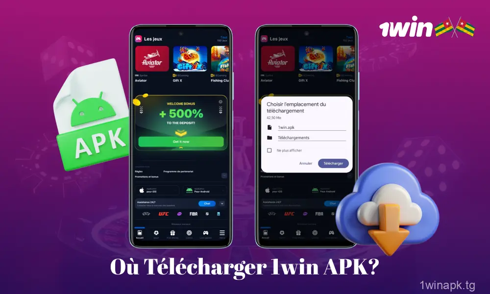 Téléchargez le fichier APK d'installation de 1win directement depuis le site officiel du casino.