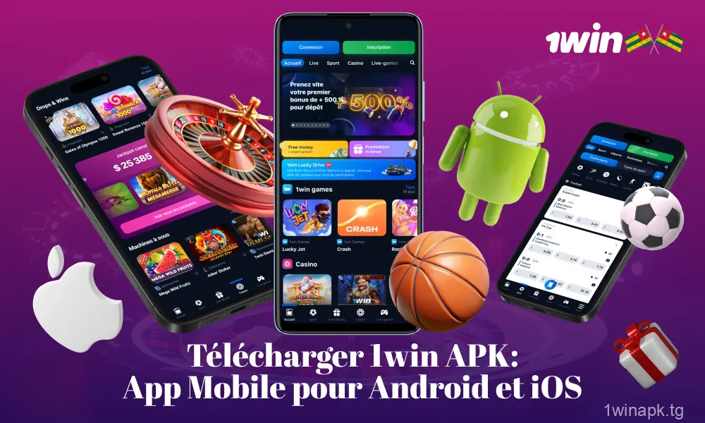 Téléchargez l'application mobile 1win Togo pour Android et iOS, créez un compte et saisissez votre bonus de bienvenue pour vivre des moments palpitants avec des jeux de casino et des paris sportifs.